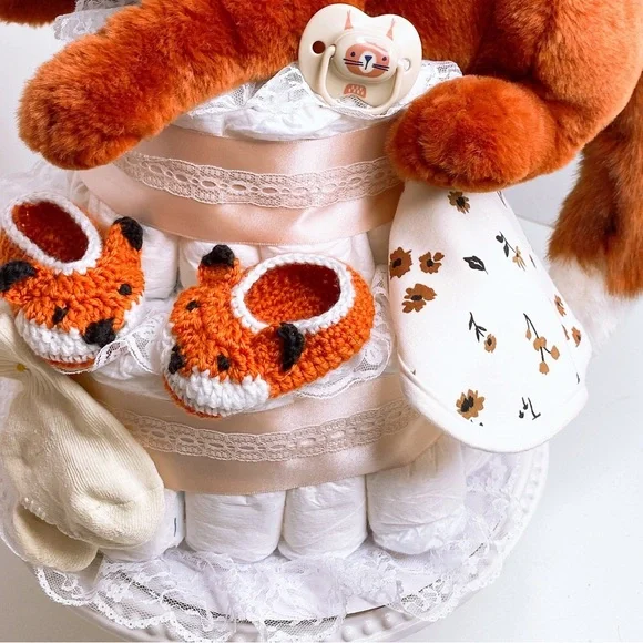 Fox Woodland Diaper Cake